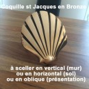 Coquille Saint Jacques en bronze poli