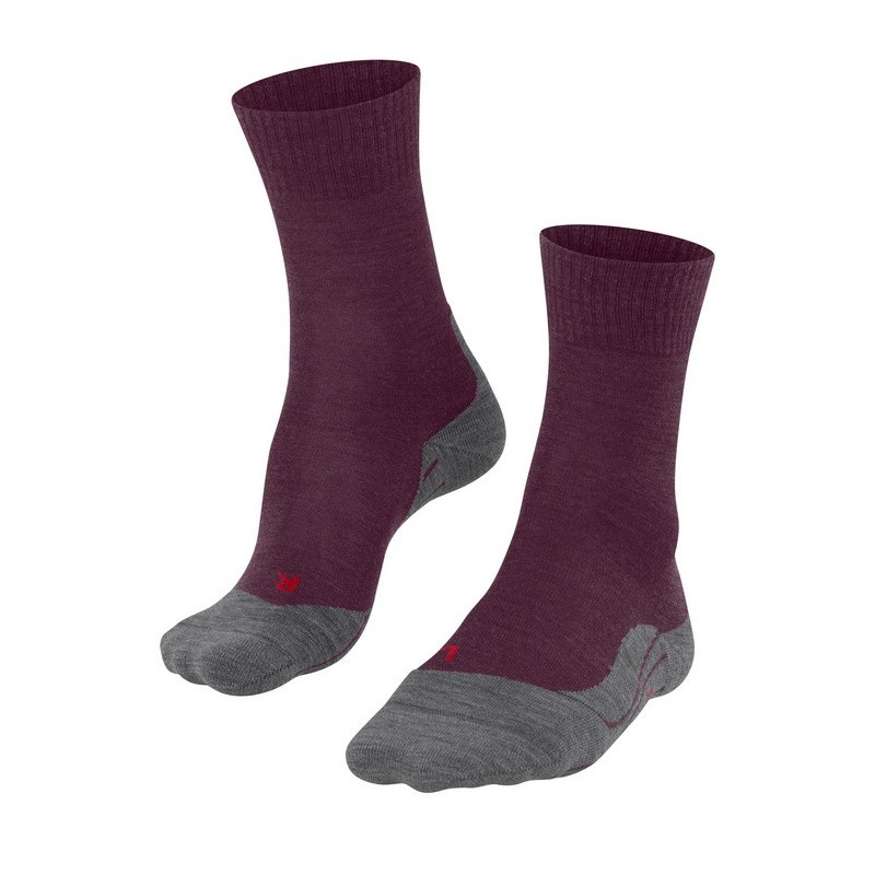 Chaussettes FALKE Mérinos Trekking TK5 Femme Dark Mauve