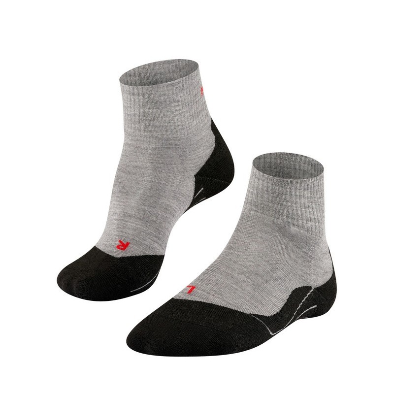 Chaussettes FALKE Mérinos Trekking TK5 Short Homme Light Grey