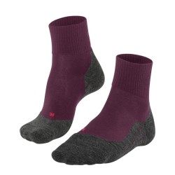 Chaussettes FALKE Mérinos Trekking TK5 Wool Short Femme Dark Mauve