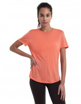 T-shirt Manches Courtes ICEBREAKER Mérinos Cool-Lite (Femme) Tang