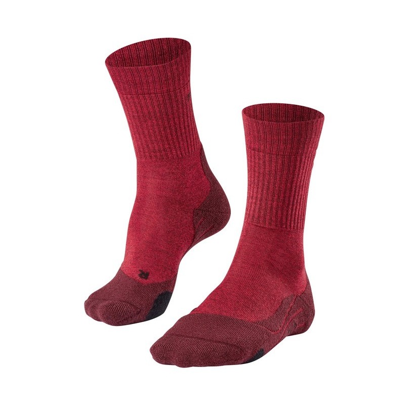 Chaussettes FALKE Mérinos Trekking TK2 Wool Femme Scarlet