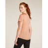 T-Shirt Manches Courtes mérinos encolure dégagée ICEBREAKER 125 Cool-Lite Desert Sand (Femme)