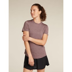 T-Shirt Mérinos Manches Courtes ICEBREAKER 125 Cool-Lite Carob HTHR (Femme)