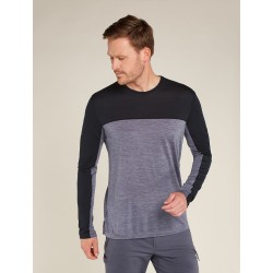 T-Shirt Mérinos Manches Longues ICEBREAKER 125 Cool-Lite CB Graphite HTHR/Black (Homme)