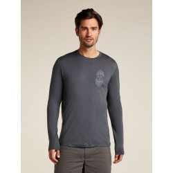 T-Shirt Mérinos Manches Longues ICEBREAKER 150 Tech-Lite IB Solar Obsidian (Homme)