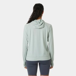 Sweat à Capuche UPF50+ HELLY HANSEN Shine Solen 1/2 Zip Hoodie Green Mist (Femme)