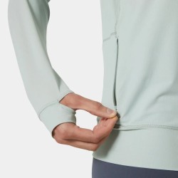 Sweat à Capuche UPF50+ HELLY HANSEN Shine Solen 1/2 Zip Hoodie Green Mist (Femme)
