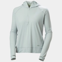 Sweat à Capuche UPF50+ HELLY HANSEN Shine Solen 1/2 Zip Hoodie Green Mist (Femme)