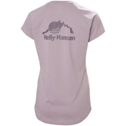 T-Shirt Coton/Synthétique HELLY HANSEN Nord Graphic Drop Purple Cray (Femme)