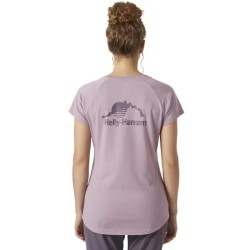 T-Shirt Coton/Synthétique HELLY HANSEN Nord Graphic Drop Purple Cray (Femme)