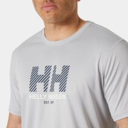 T-Shirt Technique UPF50+ HELLY HANSEN Tech Graphic 2.0 Grey Fog (Homme)