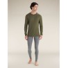 Haut Thermique Mérinos Manches Longues ICEBREAKER Oasis 200 LS Crewe (Homme) Loden