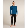 Haut Thermique Mérinos Manches Longues ICEBREAKER Oasis 200 LS Crewe (Homme) Atlantis