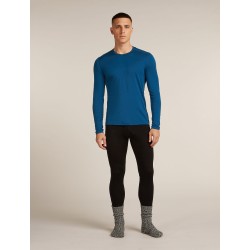 Haut Thermique Mérinos Manches Longues ICEBREAKER Oasis 200 LS Crewe (Homme) Atlantis