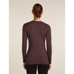 Haut Thermique Mérinos Manches Longues ICEBREAKER Oasis 200 LS Crewe (Femme) Java