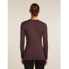 Haut Thermique Mérinos Manches Longues ICEBREAKER Oasis 200 LS Crewe (Femme) Java
