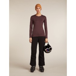 Haut Thermique Mérinos Manches Longues ICEBREAKER Oasis 200 LS Crewe (Femme) Java