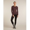Haut Thermique Mérinos Manches Longues ICEBREAKER Oasis 200 LS Crewe (Femme) Java