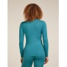 Haut Thermique Mérinos Manches Longues ICEBREAKER Oasis 200 LS Crewe (Femme) Topaz