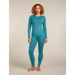 Haut Thermique Mérinos Manches Longues ICEBREAKER Oasis 200 LS Crewe (Femme) Topaz