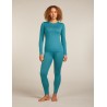 Haut Thermique Mérinos Manches Longues ICEBREAKER Oasis 200 LS Crewe (Femme) Topaz