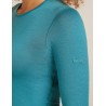 Haut Thermique Mérinos Manches Longues ICEBREAKER Oasis 200 LS Crewe (Femme) Topaz