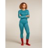 Haut Thermique Mérinos Manches Longues ICEBREAKER Oasis 200 LS Crewe (Femme) Topaz