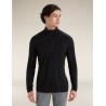 Haut Thermique Mérinos ICEBREAKER 200 Oasis LS Half Zip (Homme) Black
