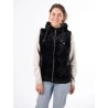 Veste Fausse Fourure sans Manche AULP Vague Black