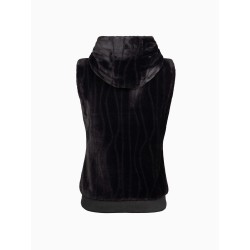 Veste Fausse Fourure sans Manche AULP Vague Black