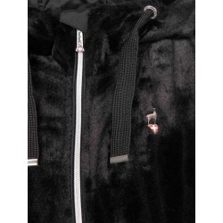 Veste Fausse Fourure sans Manche AULP Vague Black