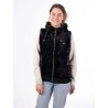 Veste Fausse Fourure sans Manche AULP Vague Black